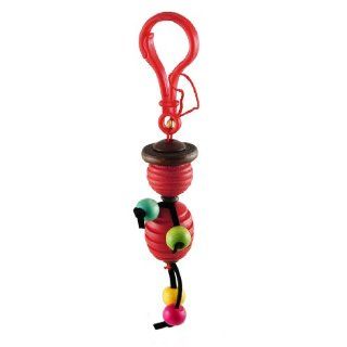 Gino Red Plastic Hook Doll Shape Cell Phones Bags Ornament