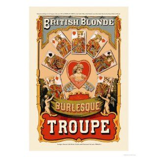 British Blonde Burlesque Troupe Giclee Poster Print by