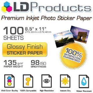  Inkjet Photo Sticker Paper (8.5X11) 100 pack
