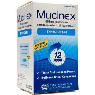 Mucinex  Expectorant, 600mg, 100 Tablets