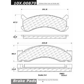 Centric Parts, 102.00870, CTek Brake Pads    Automotive