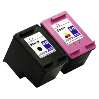 2pk HP 60 Ink for Photosmart E All in One d110a Printer