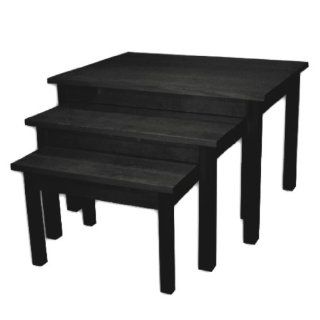 Wooden Nesting Display Tables, Black Color. Office