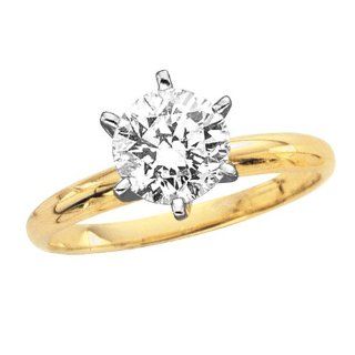 ct. J   SI1 Round Brilliant Cut Diamond Solitaire Engagement Ring