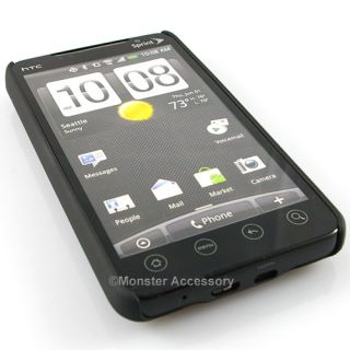 Black Slim Hard Rubber Skin Case HTC EVO 4G Accessory