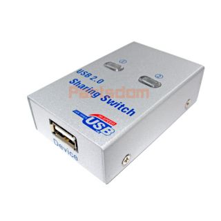 USB 2 0 Sharing Switch Hub 2 PC Ports to 1 USB Device