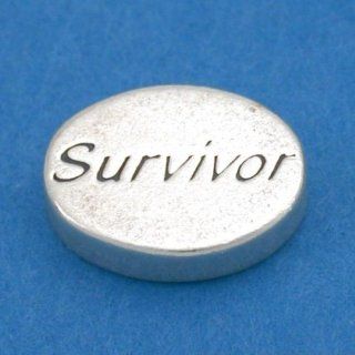 Survivor Ribbon Charm Sterling Silver 11mm