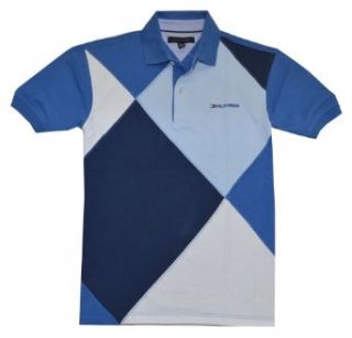 Tommy Hilfiger Men Classic Fit Logo Polo T Shirt (L, Blue