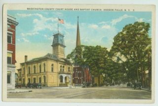052710 Washington County Court House Hudson Falls NY Postcard