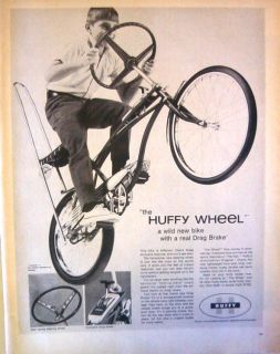 1968 HUFFY WHEEL BICYCLE   Wild New Bike With Drag Brake   BANANA SEAT