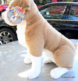 Realistic 20 Stuffed English Bulldog Big Plush Toy