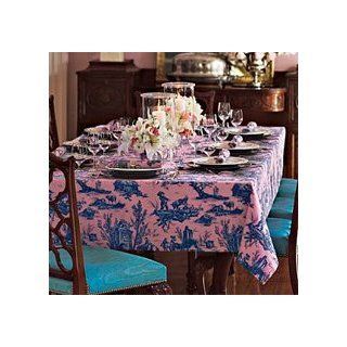  Williams Sonoma Orleans Toile Tablecloth 70 X 108 Pink