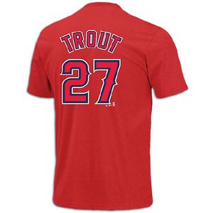 Majestic MLB Name and Number T Shirt   Mens   Mike Trout   Anaheim