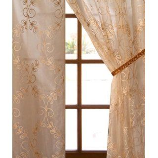 Sheer Swirls Curtains, 54 x 108