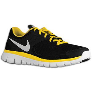 Nike Flex Run   Mens   Running   Shoes   Black/Speed Yellow/White