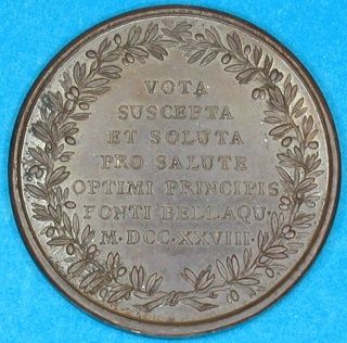 Louis XV Guerison Du Roi 1728 RARE Bronze Medal Genuine