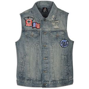 Southpole Premium Washed Denim Vest   Mens   Casual   Clothing   Ice