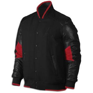 Jordan VIP Lettermans Jacket   Mens   Basketball   Clothing   Black
