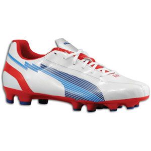 PUMA evoSPEED 5 FG   Mens   Soccer   Shoes   White/Limoges/Ribbon Red