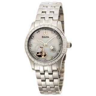 Bulova Womens 96R122 Diamond Accented Automatic Watch: Watches