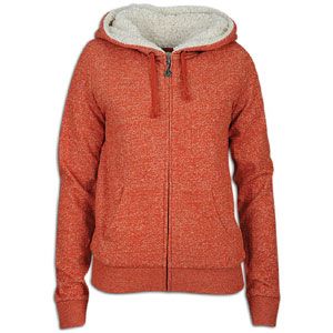 Volcom Moclov Sherpa Crew   Womens   Casual   Clothing   Rusty Red