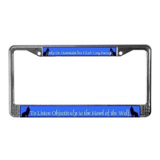 Howling Wolf Wolf License Plate Frame by  Sports