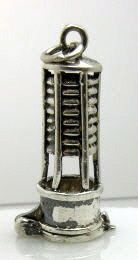 Chim Vintage English Sterling Silver Miners Lamp Charm