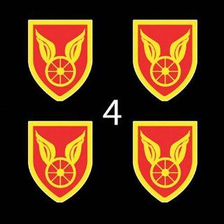 US Army 124th Transportation Brigade SSI 3 (4)Four Decal Sticker Lot