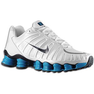 Nike Shox TLX   Mens   Running   Shoes   White/Dynamic Blue/Dark Grey
