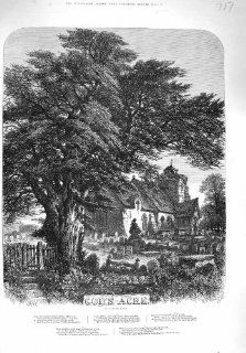 1876 GodS Acre Church Graveyard Samuel Read Fine Art