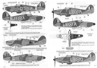 Sky Models Decals 1 48 Hawker Hurricane British Fighter