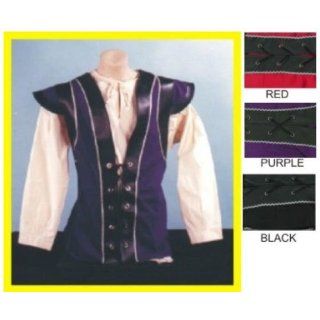 Alexanders Costume 14 132/B PUR Large Pirate Vest   Black