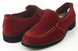 Hush Puppies Heirloom Red Suede Womens Designer Shoes Loafers 5 5 EUR