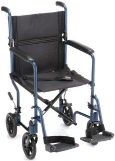 NOVA 329 Lightweight Transport Chair, 19, Blue Health
