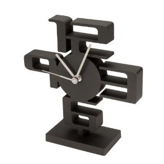 Umbra Small Time Desk Clock, Black: Home & Kitchen
