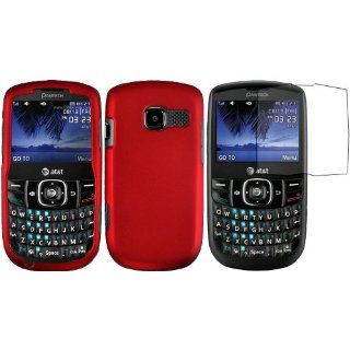 Red Hard Case Cover+LCD Screen Protector for Pantech Link