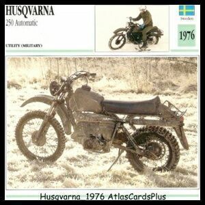 Motorcycle Card 1976 Husqvarna Automatic Husky Military