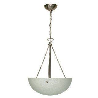 Nuvo 60/133 Three Light Pendant With Water Spot Glass, Brushed Nickel