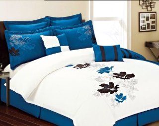 Sally Textiles Aruba Comforter Set, King, Blue: Home