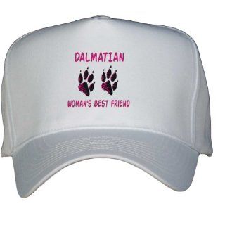 DALMATIAN WOMANS BEST FRIEND White Hat / Baseball Cap