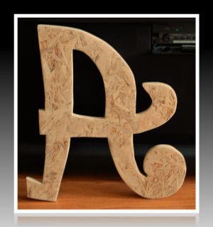 Wood Letter A Wall Decor Door Monogram Ready to Paint