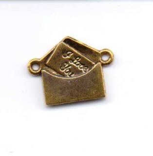 Love You Gold Tone Charm for Rosary Bracelet and More Rosary Supply