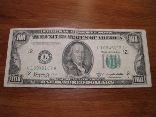 1950 100 Dollar Bill Printed in San Francisco