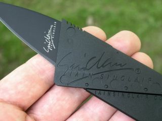 CARDSHARP 2 BLACK IS1 CREDIT CARD FOLDING SAFETY KNIFE IAIN SINCLAIR