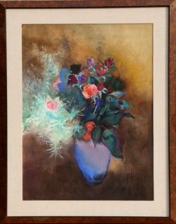 Ian Woodner Vase and Flowers Painting