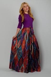  of p urple swea ter knit fabric on top and ultra colorful, bohem ian