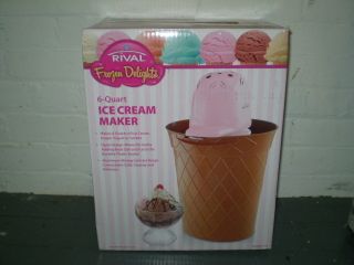 Rival FRRVBK06 Str 6 Quart Ice Cream Maker Pink