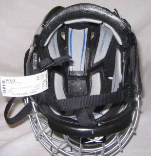 Used RBK 7K with Cage Size M Black Ice Hockey Helmet