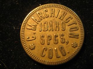 Marchington Idaho Springs Colorado Co Trade Token