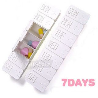 7Day Weekly Pill Box Case Organizer Reminder